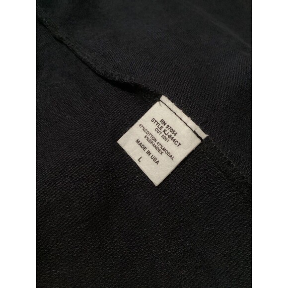 Revolve Krisa Metallic Black Navy Blue Open Front Long Sleeve Knit Cardigan - Picture 7 of 7